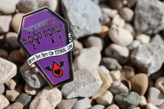 "Volunteer" Blood Donor - Hard Enamel Monster Merchant Pin